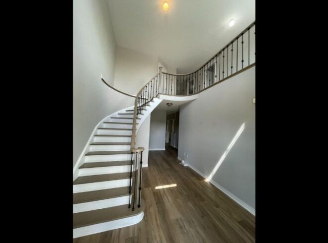 Staircase view from downstairs